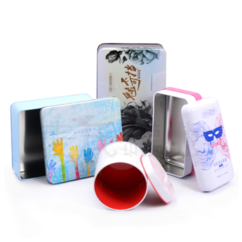 v7素颜霜铁盒,方形眼膜铁盒包装,护手霜包装盒