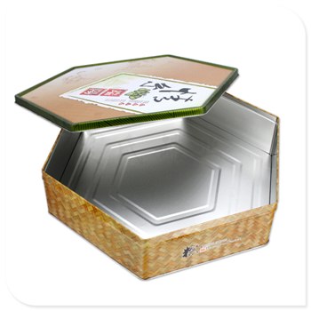 六边形粽子铁盒包装,粽子铁制品包装,礼品盒生产厂家