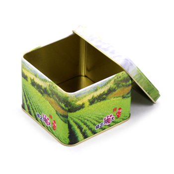 新疆罗布麻茶铁罐包装,方形茶铁罐