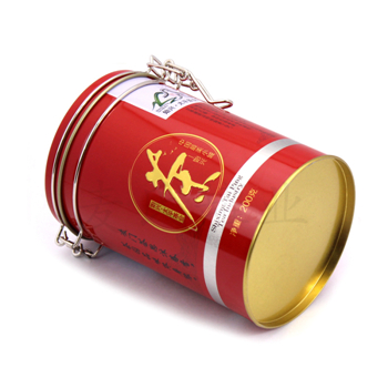带铁扣祁门红茶铁罐印刷,铁制茶叶罐,大红袍岩茶铁罐包装