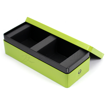 长方形绿茶铁盒,信阳毛尖茶铁皮盒子