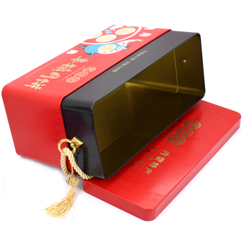 三层式年糕包装铁盒,春节年货手提马口铁盒