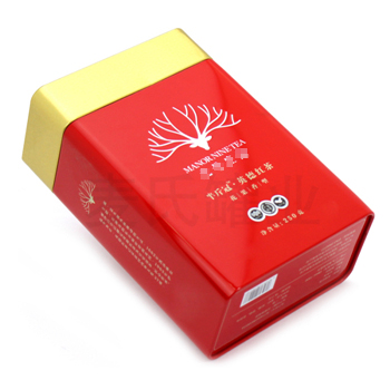 英德红茶铁盒，方形茶叶铁盒包装