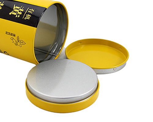 圆形黄芪粉铁罐包装